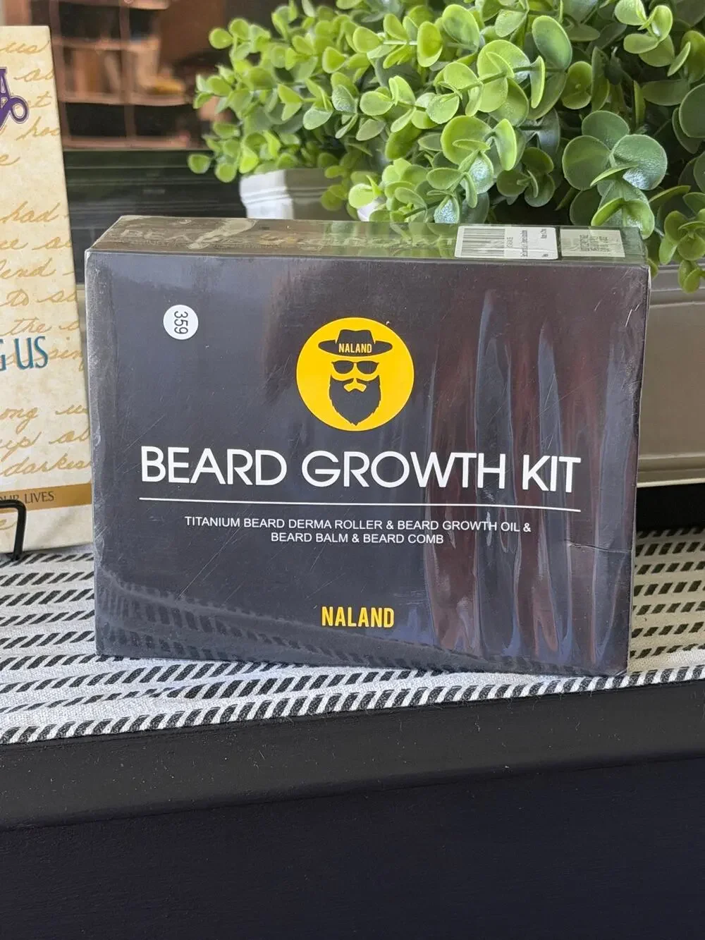 Naland Beard Growth Kit Men Beard Oil Balm Derma Roller Comb New Sealed